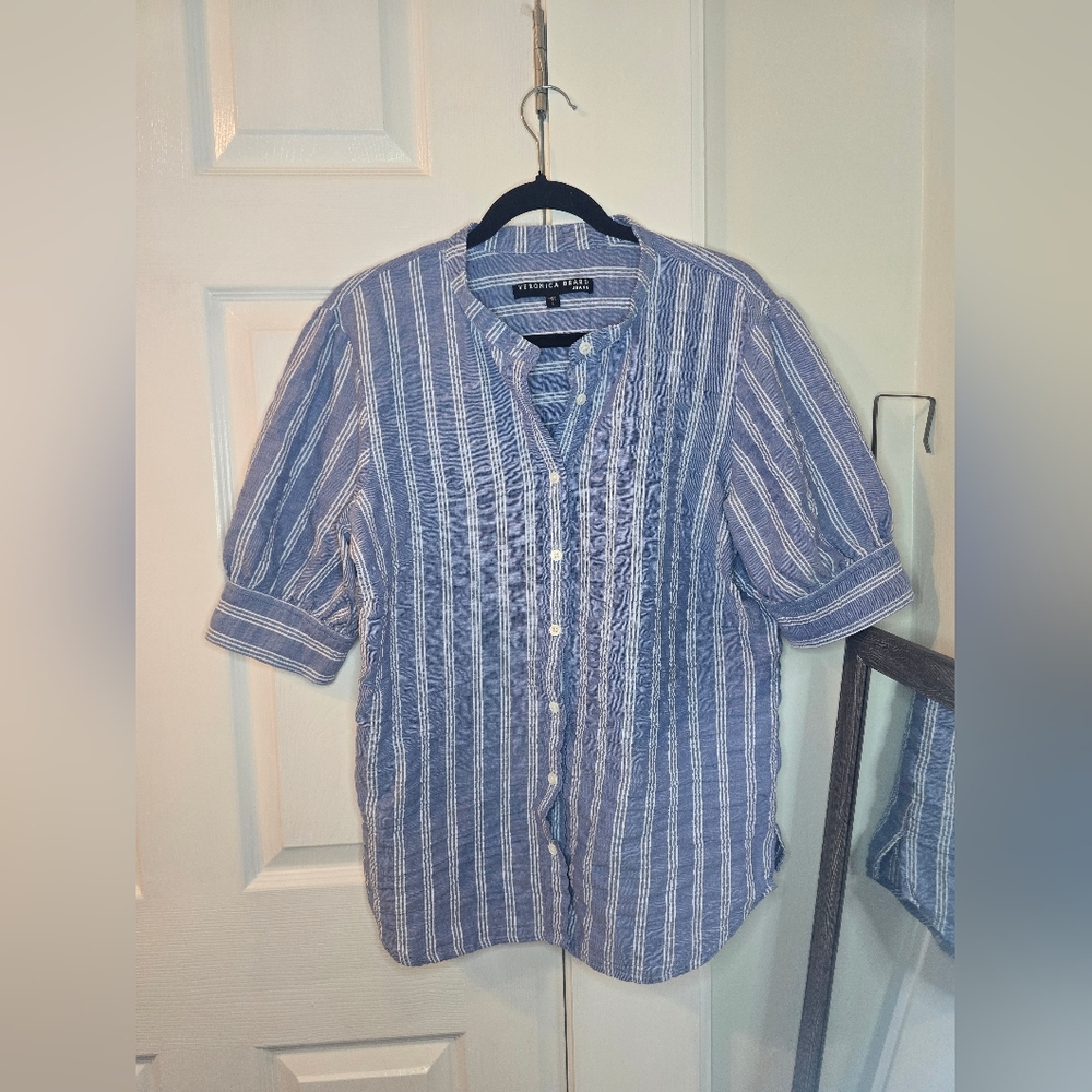Veronica Beard Jeans striped blouse size large